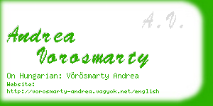 andrea vorosmarty business card